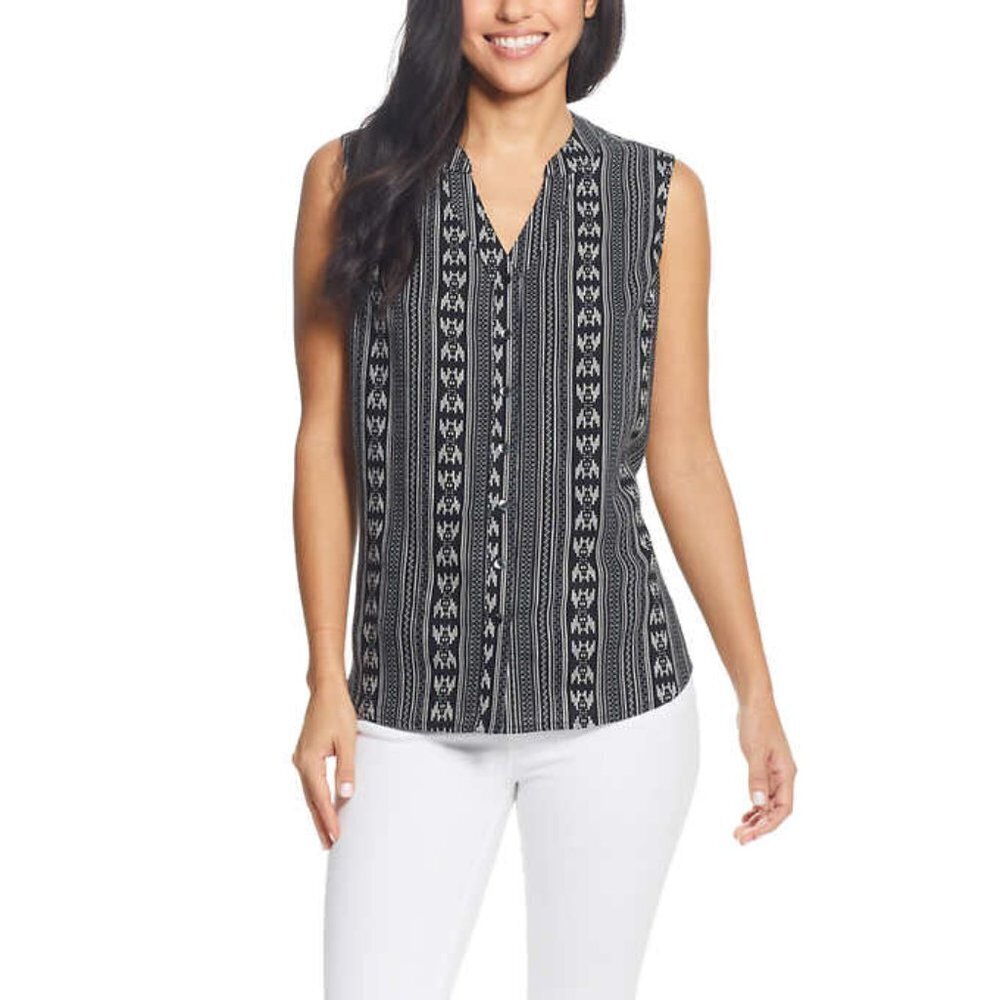 🍀 NEW Weatherproof Vintage Sleeveless Top | Black Pattern